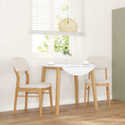 Dining chairs with cushions 2 pcs solid wood natural rubber