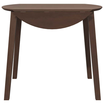 Eettafel bruin massief hout rubber