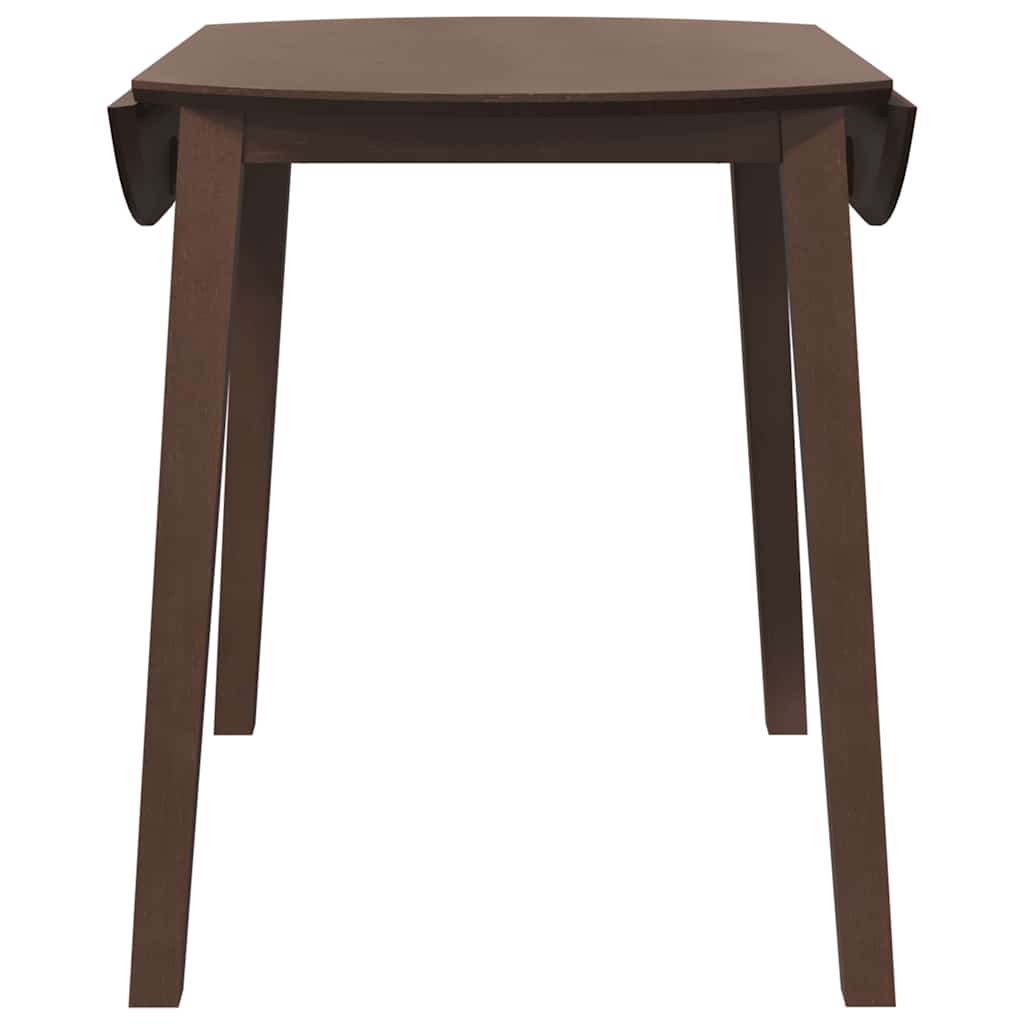 Eettafel bruin massief hout rubber