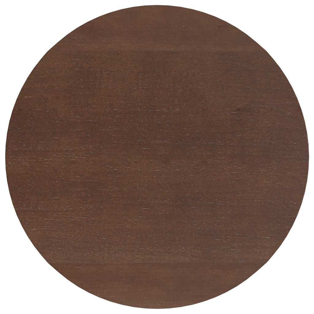 Eettafel bruin massief hout rubber