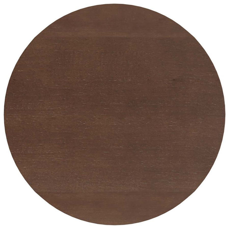 Eettafel bruin massief hout rubber