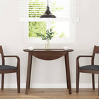 Eettafel bruin massief hout rubber