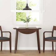 Eettafel 90x90/55x74 cm massief rubberhout bruin