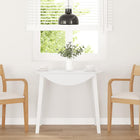 Eettafel 90x90x74 cm massief rubberhout wit