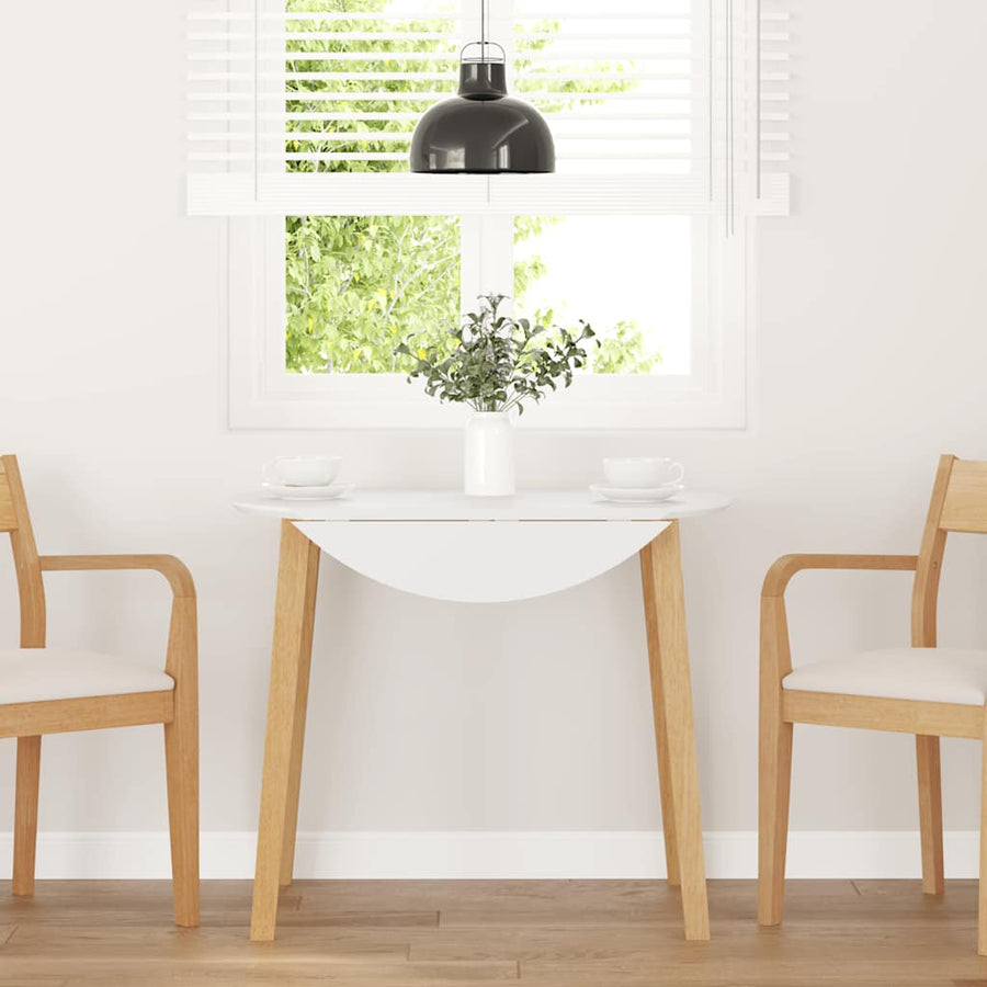 Eettafel massief hout naturel rubber