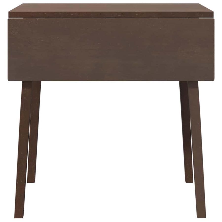 Eettafel bruin massief hout rubber