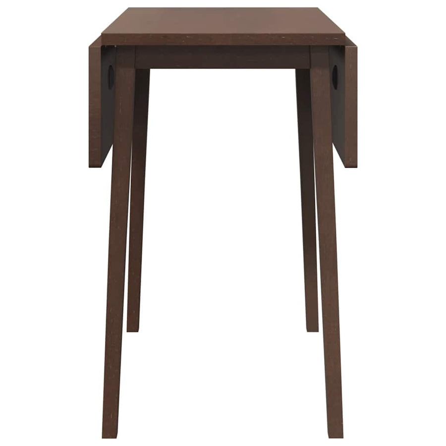 Eettafel bruin massief hout rubber