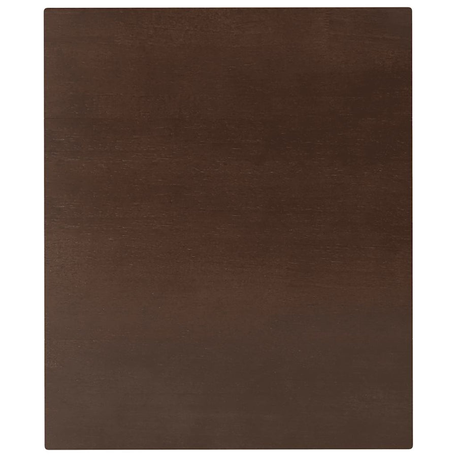 Eettafel bruin massief hout rubber