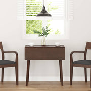 Eettafel 90x90/45x75 cm massief rubberhout bruin