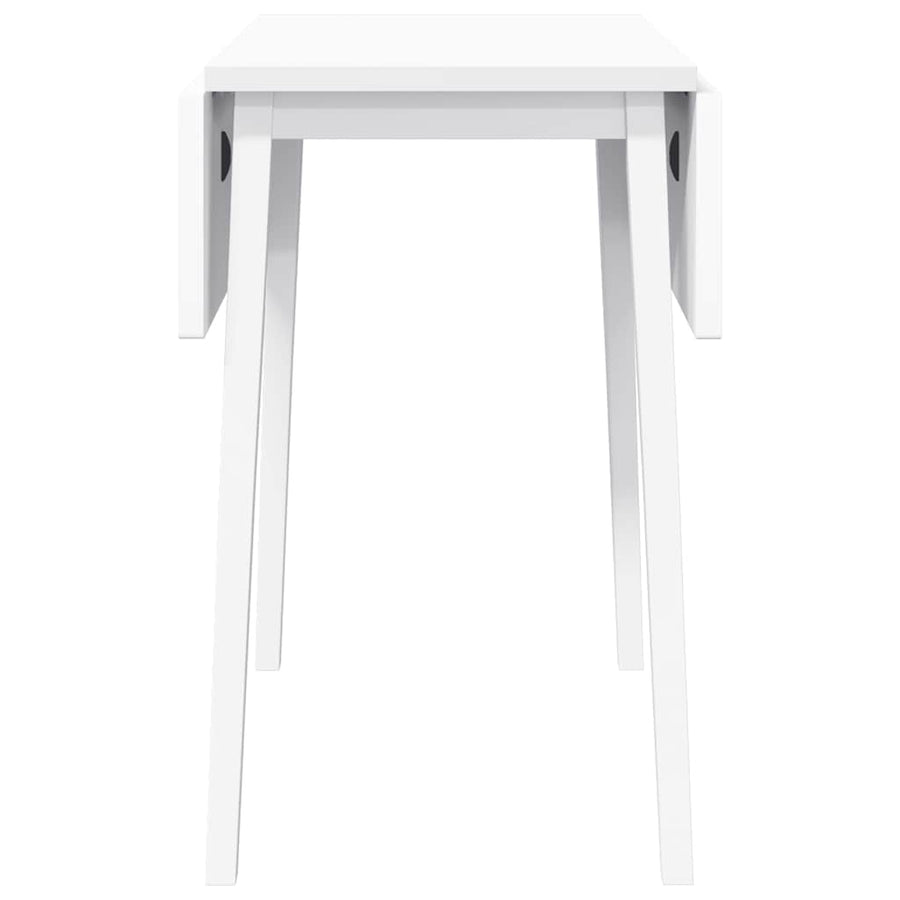 Eettafel massief hout wit rubber