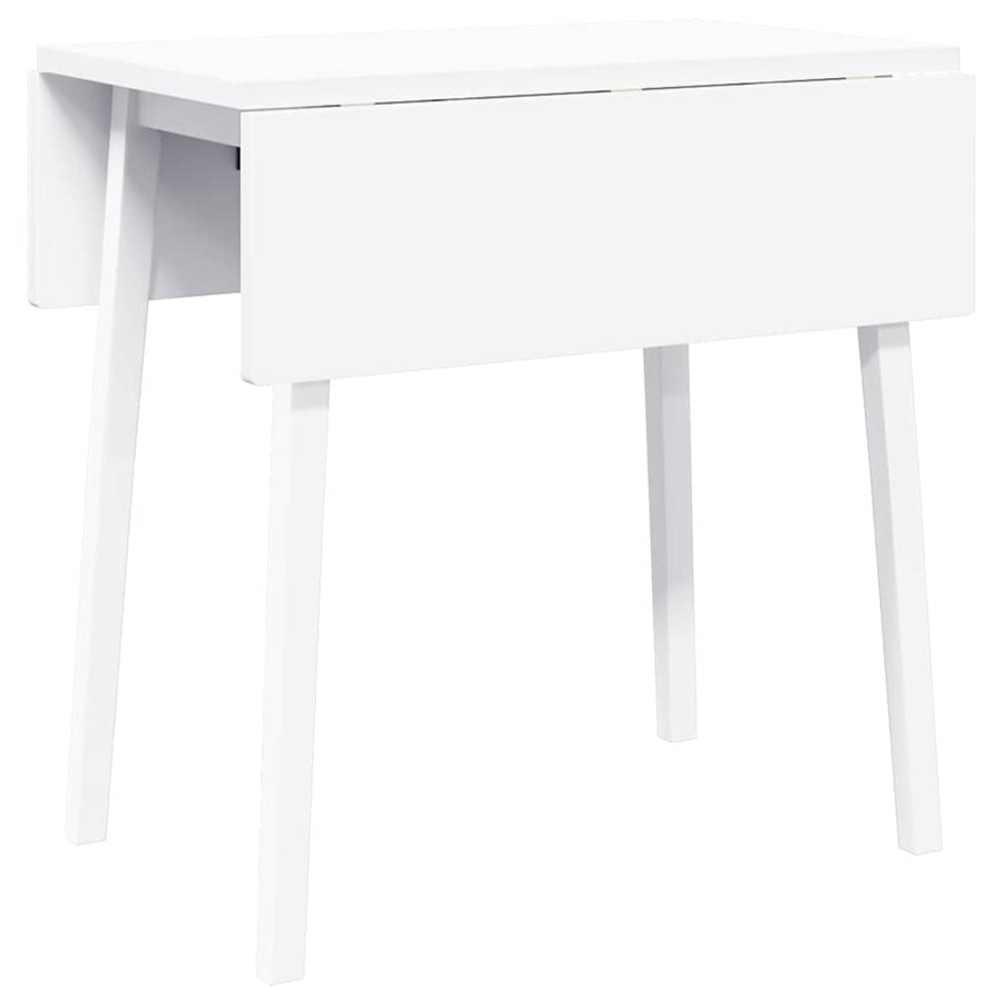 Eettafel massief hout wit rubber