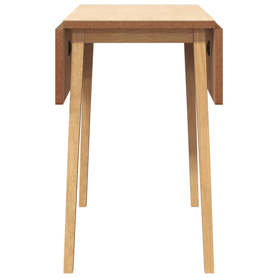 Eettafel massief hout naturel rubber