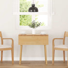 Eettafel massief rubberhout 90x90x75 cm naturel
