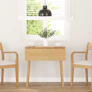 Eettafel massief rubberhout 90x90x75 cm naturel