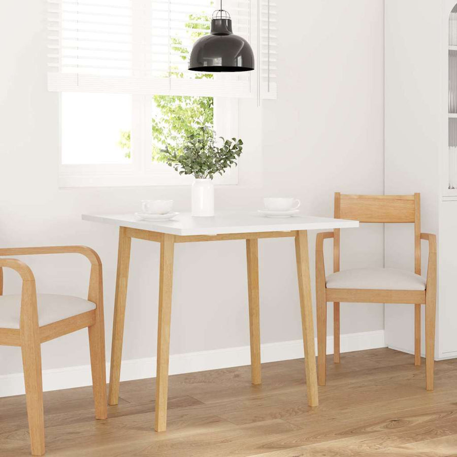 Eettafel massief hout naturel rubber