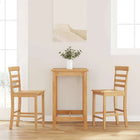 Barkrukken 2 st massief rubberhout 62 cm naturel