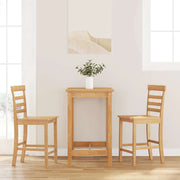 Barkrukken 2 st massief rubberhout 62 cm naturel