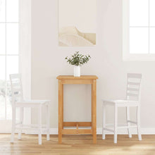 Barkrukken 2 st massief hout rubber wit