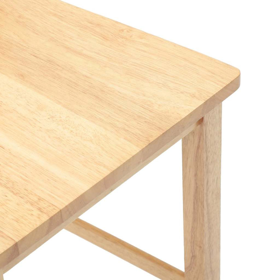 Barkrukken 2 stuks natuurlijk massief hout rubber