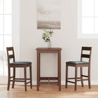 Bar stools with cushions 2 pcs solid rubber wood brown