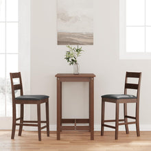 Barkrukken met kussens 2 st massief hout rubber bruin