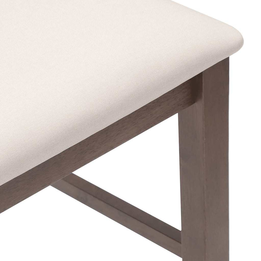 Barkrukken met kussens 2 stuks Bruin massief hout rubber