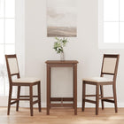 Bar stools with cushions 2 pieces Brown solid rubber wood