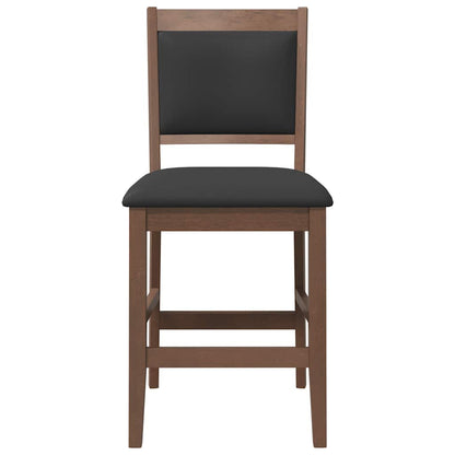 Barkrukken met kussens 2 stuks Bruin massief hout rubber