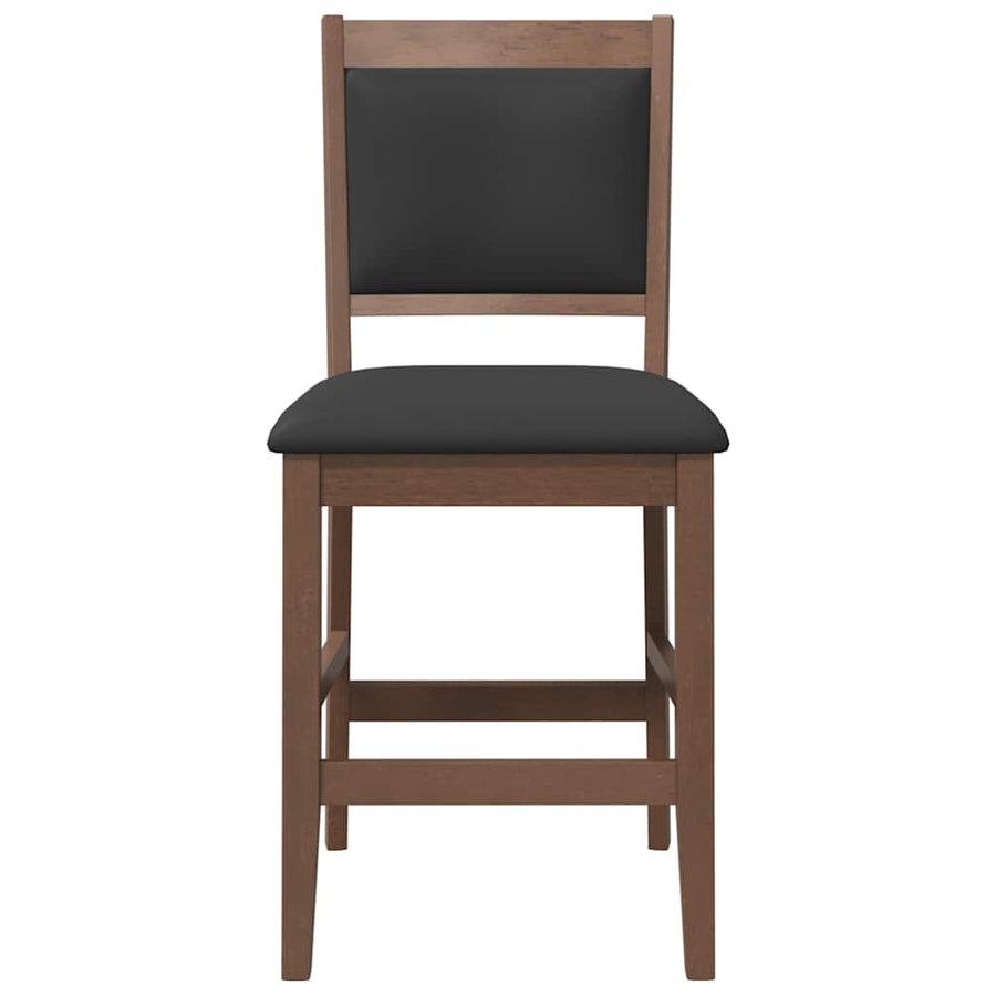 Barkrukken met kussens 2 stuks Bruin massief hout rubber
