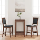 Bar stools with cushions 2 pieces Brown solid rubber wood