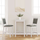 Bar stools with cushions 2 pieces white solid rubber wood