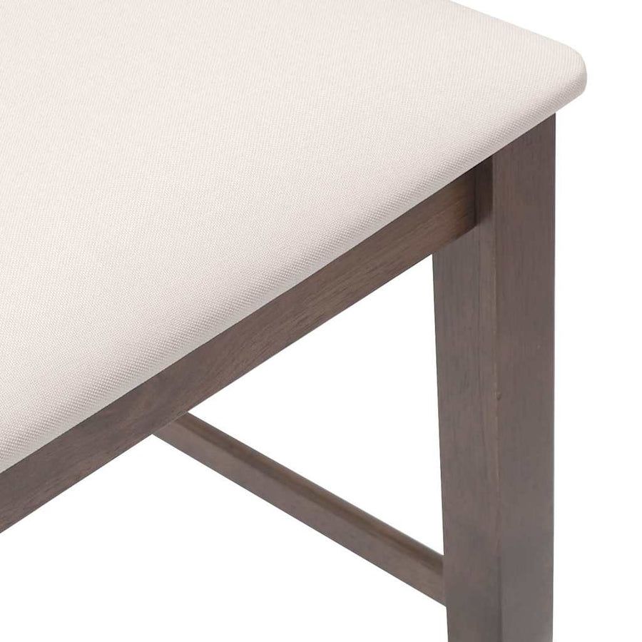 Barkrukken met kussens 2 stuks Bruin massief hout rubber