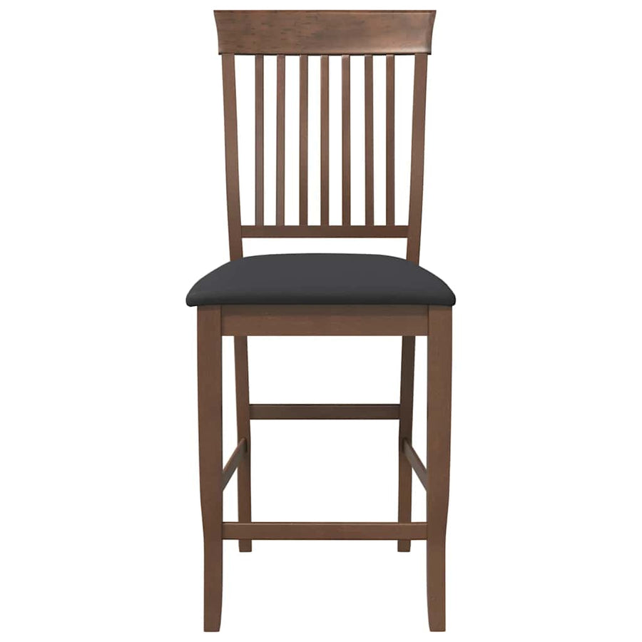 Barkrukken met kussens 2 stuks Bruin massief hout rubber