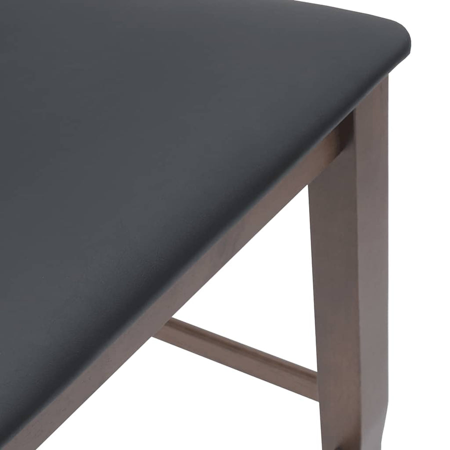 Barkrukken met kussens 2 stuks Bruin massief hout rubber