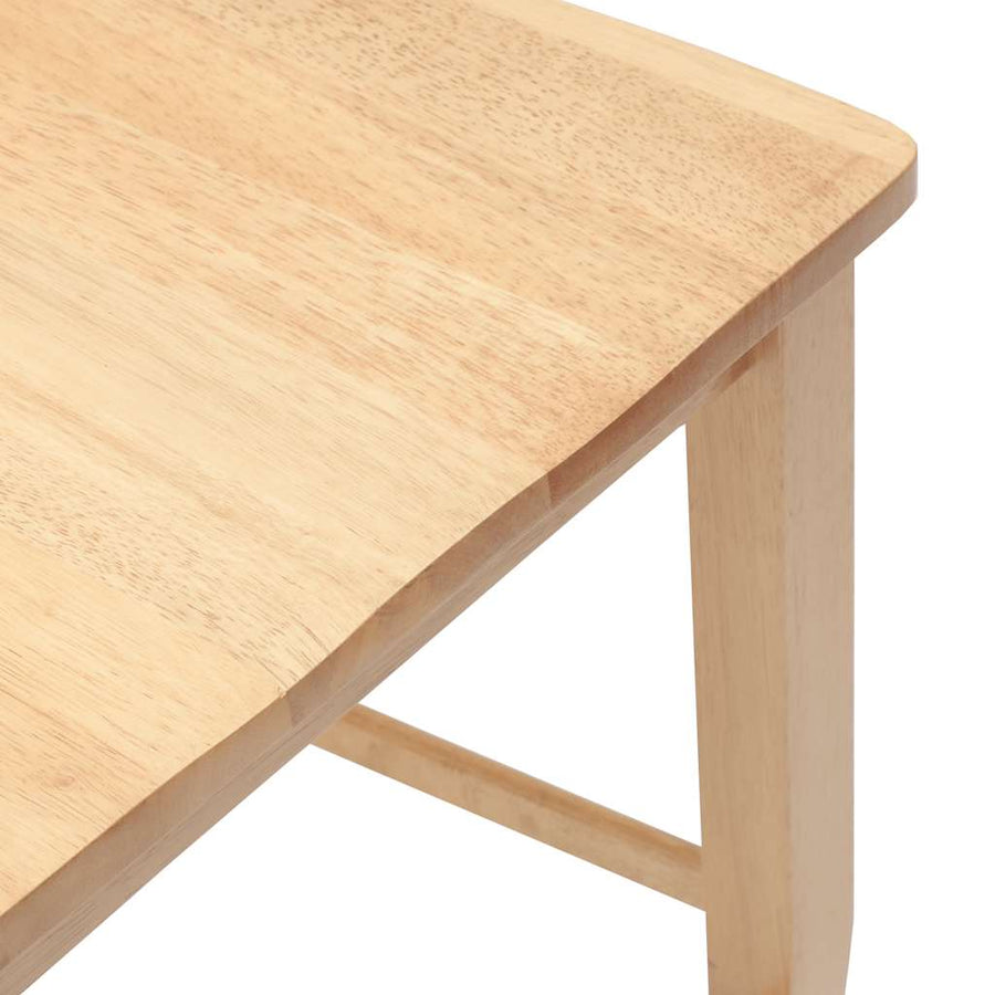 Barkrukken 2 stuks natuurlijk massief hout rubber