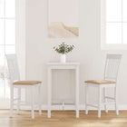 Bar stools with cushions 2 pieces white solid rubber wood