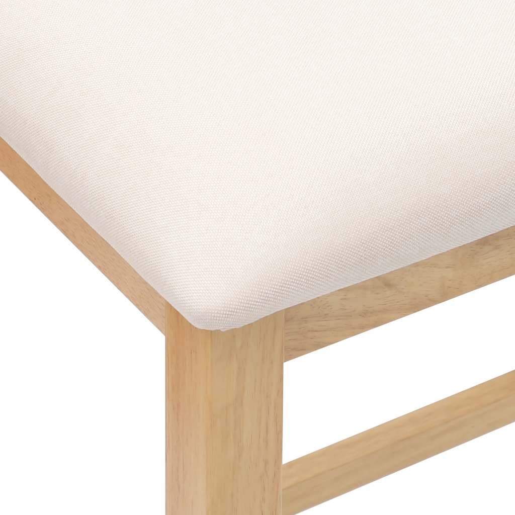 Barstoelen met kussens 2 st massief hout rubber