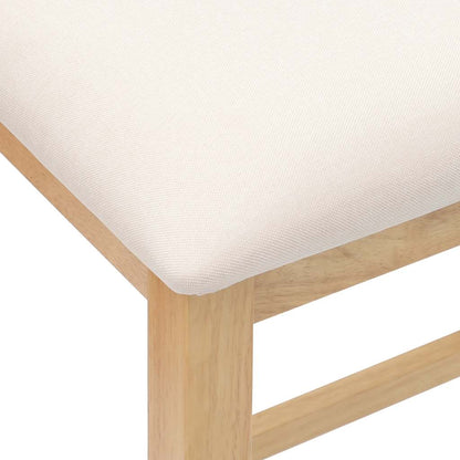 Barstoelen met kussens 2 st massief hout rubber