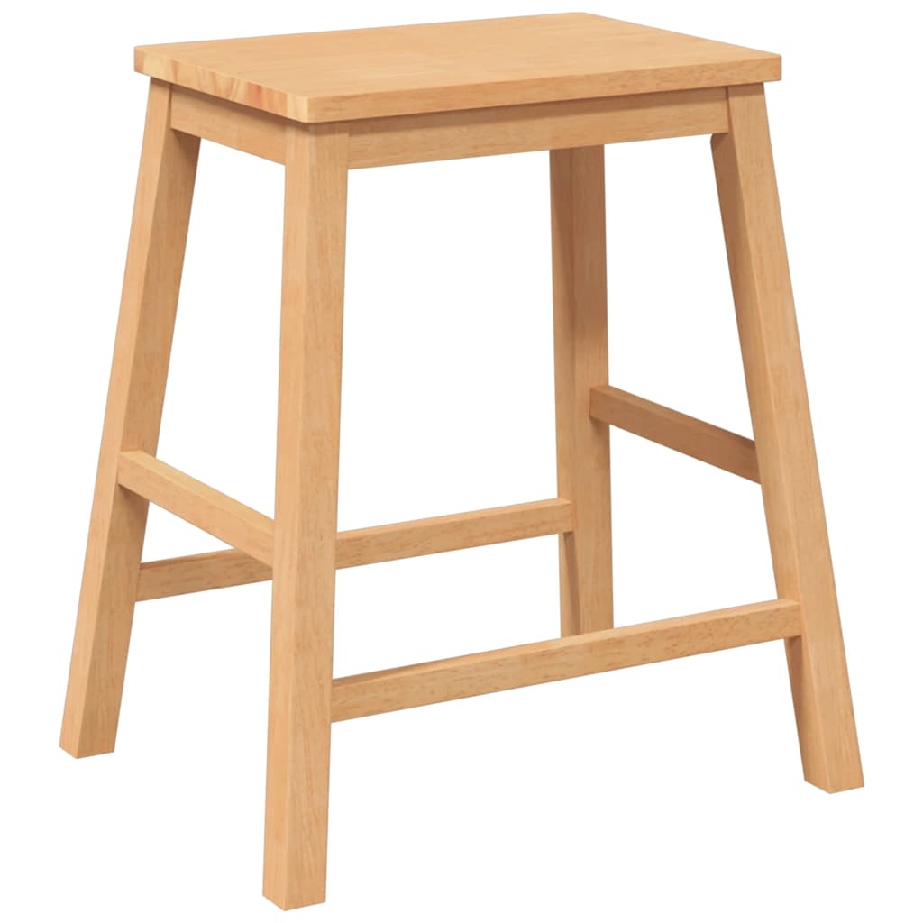 Barstoelen 2 st massief hout rubber