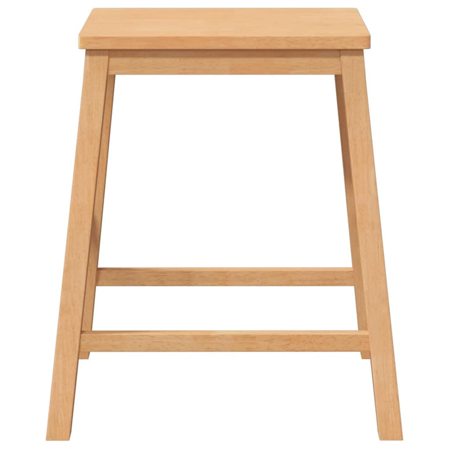 Barstoelen 2 st massief hout rubber