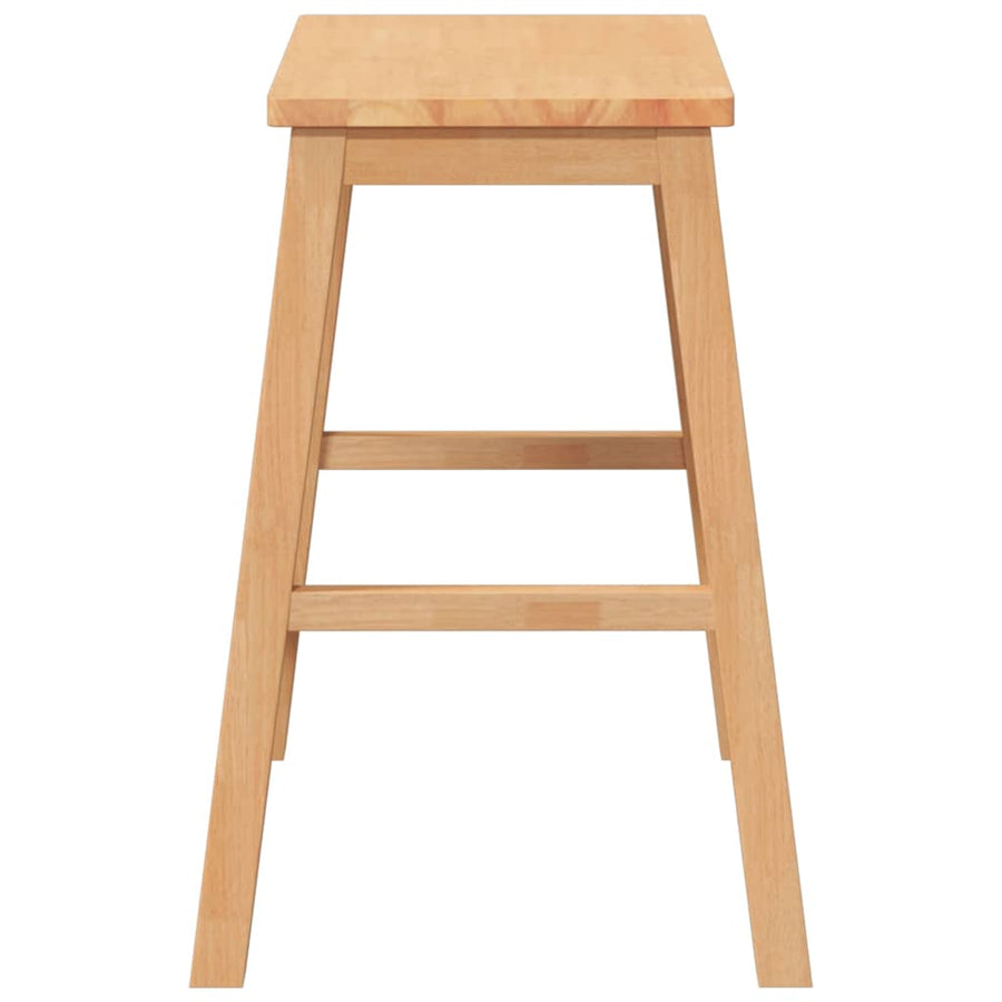 Barstoelen 2 st massief hout rubber