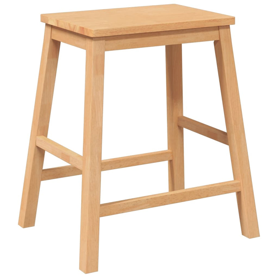 Barstoelen 2 st massief hout rubber