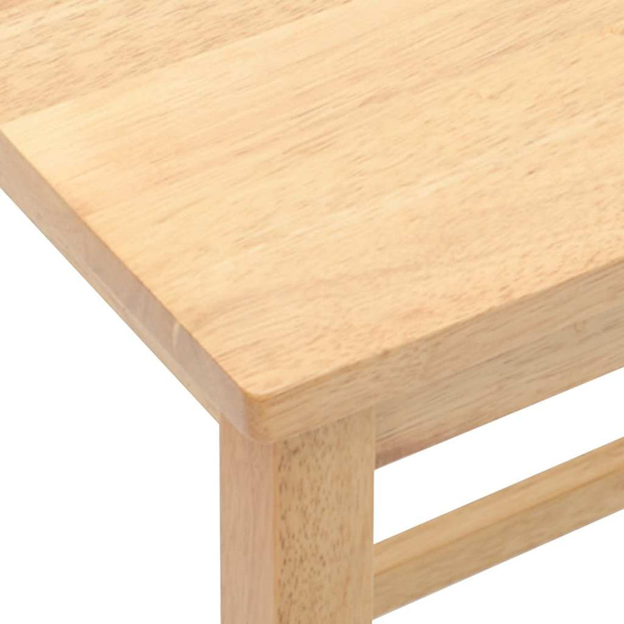 Barstoelen 2 st massief hout rubber