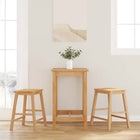 Barkrukken 2 st massief rubberhout 52x41x63 cm naturel