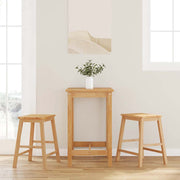 Barkrukken 2 st massief rubberhout 52x41x63 cm naturel