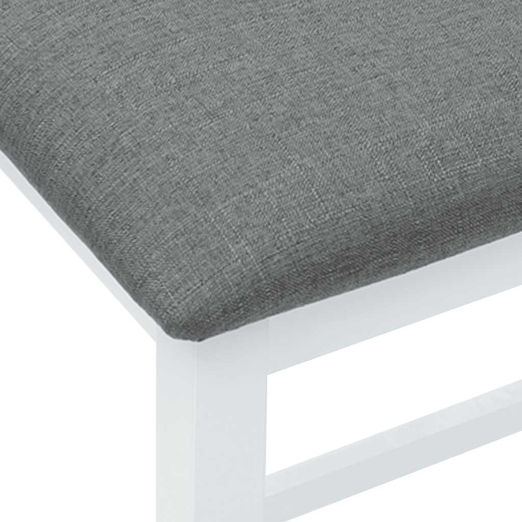 Barstoelen met kussens 2 st massief hout rubber wit