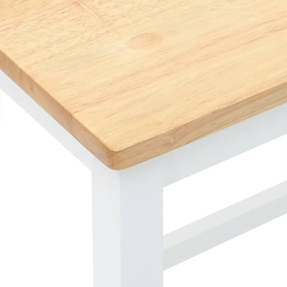 Barstoelen 2 st massief hout wit