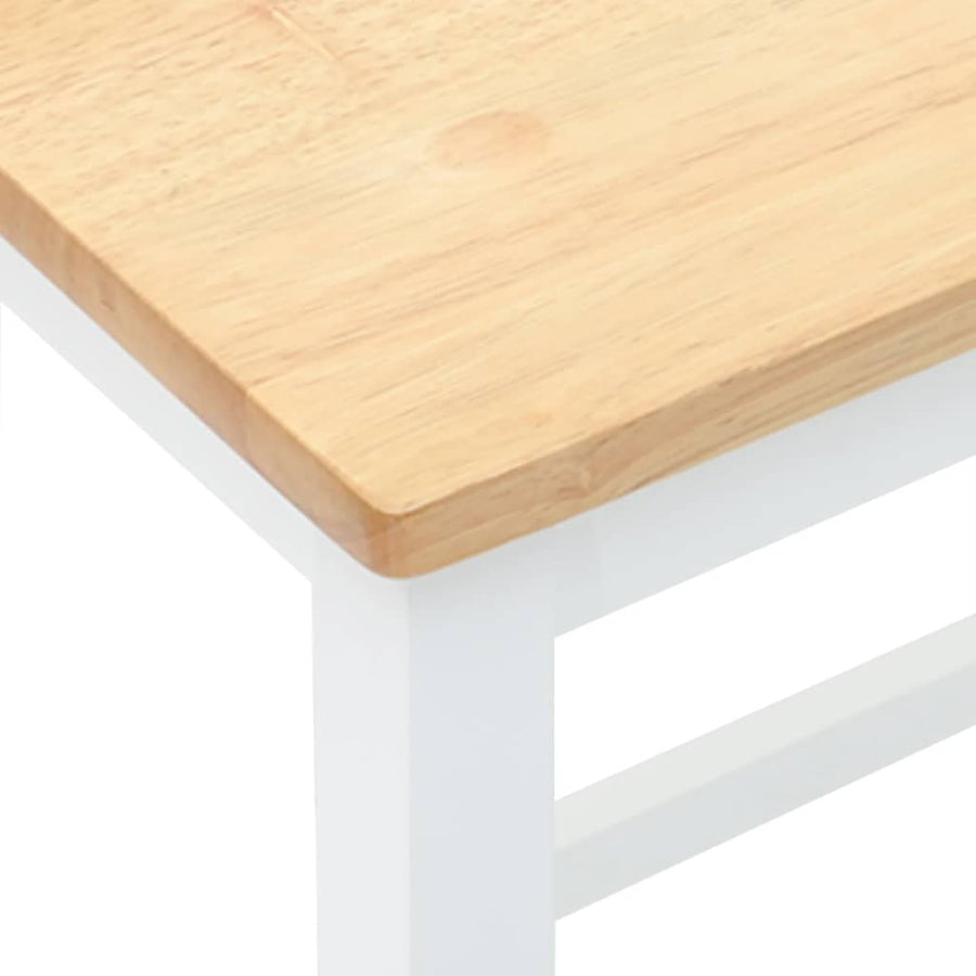 Barstoelen 2 st massief hout wit