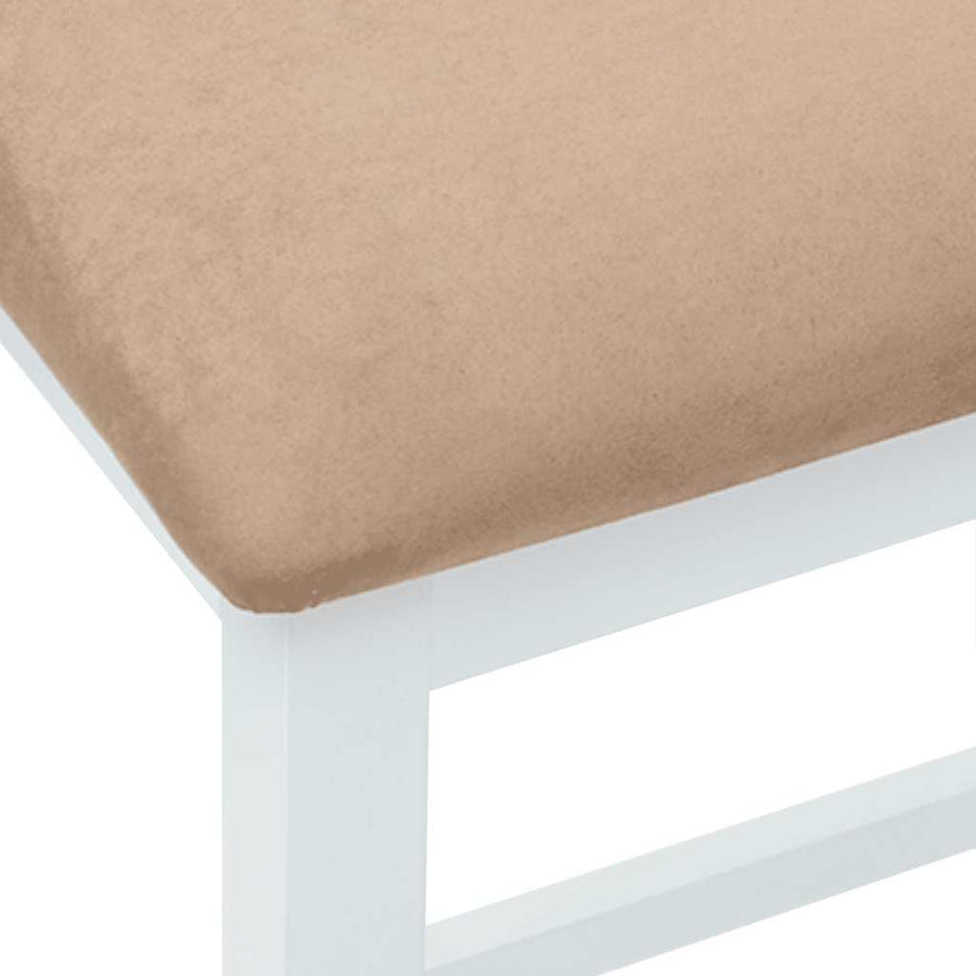 Barstoelen met kussens 2 st massief hout rubber wit