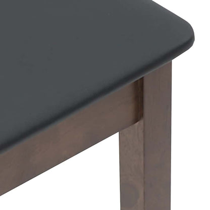 Barkrukken met kussens 2 stuks Bruin massief hout rubber
